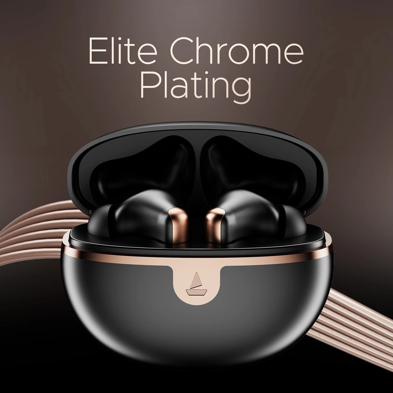 boAt Airdopes 161 ANC Elite,ANC, 50 H Battery,,ENx Tech, Stream Ad Free Music via App Bluetooth Headset (Black, True Wireless)